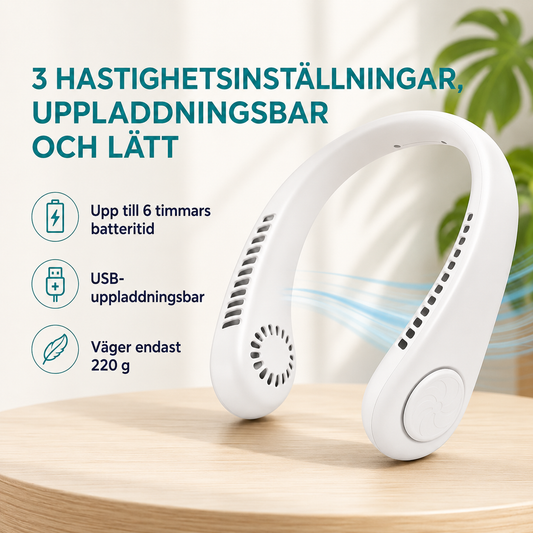 NeckBreeze™ – Handfri svalka, vart du än går