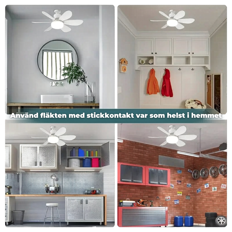 LampFläkt™ - Takfläkt och belysning i ett – installerad på 60 sekunder