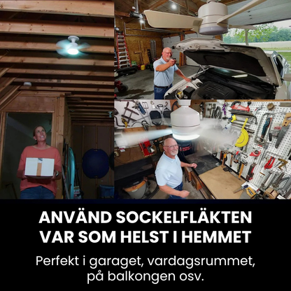 LampFläkt™ - Takfläkt och belysning i ett – installerad på 60 sekunder