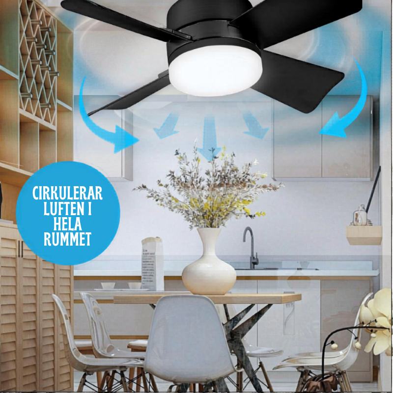 LampFläkt™ - Takfläkt och belysning i ett – installerad på 60 sekunder